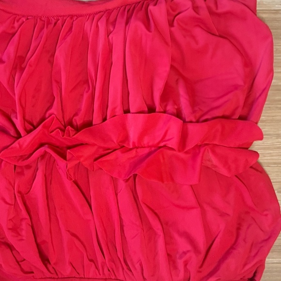 Red Ruched Swimsuit w/ Shapewear Compression - Size M - Picture 3 of 6